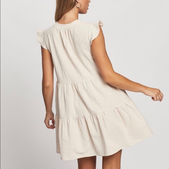 Atmos&Here Beige Mini Dress | New | Tags on - Picture 2 of 4